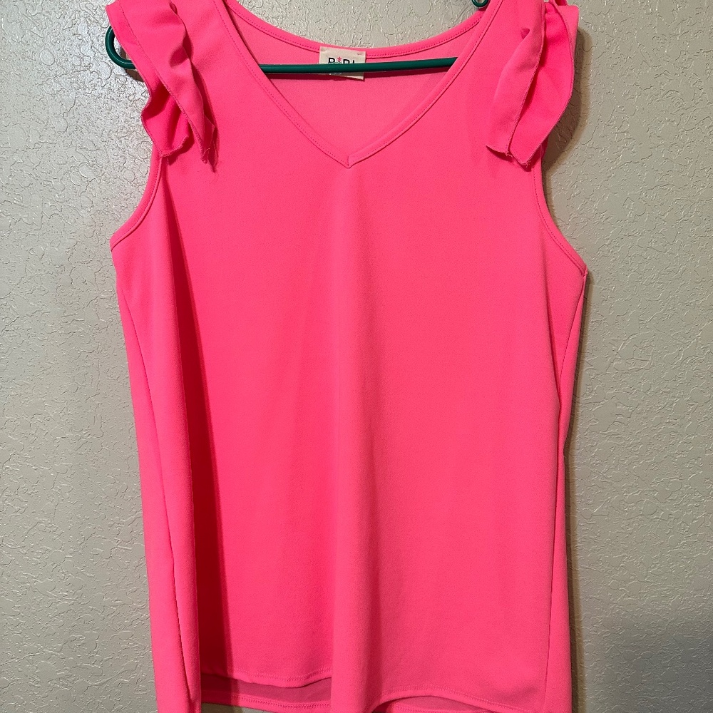 Hot pink Cut off blouse